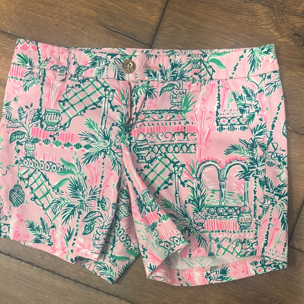 Lilly Pulitzer Tropical Pink and Green Shorts